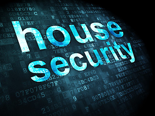 Image showing Protection concept: House Security on digital background