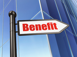 Image showing Business concept: sign Benefit on Building background