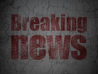 Image showing News concept: Breaking News on grunge wall background