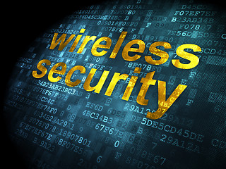 Image showing Protection concept: Wireless Security on digital background