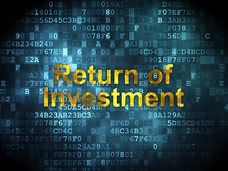 Image showing Business concept: Return of Investment on digital background
