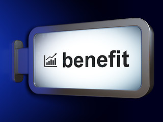 Image showing Finance concept: Benefit and Growth Graph on billboard