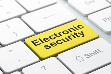 Image showing Privacy concept: Electronic Security on computer keyboard