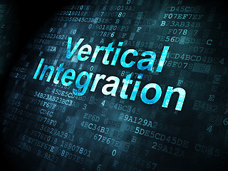 Image showing Business concept: Vertical Integration on digital background
