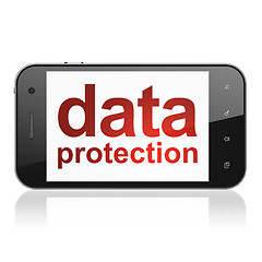 Image showing Security concept: Data Protection on smartphone