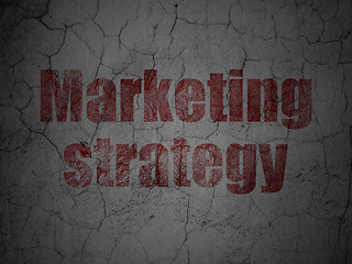 Image showing Advertising concept: Marketing Strategy on grunge wall