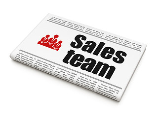 Image showing Marketing news concept: newspaper with Sales Team