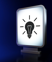 Image showing Business concept: Light Bulb on billboard background