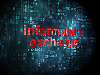 Image showing Data concept: Information Exchange on digital background