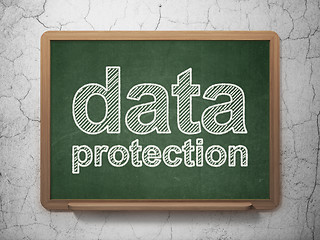 Image showing Protection concept: Data Protection on chalkboard background