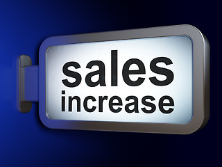 Image showing Advertising concept: Sales Increase on billboard background