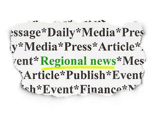 Image showing News concept: Regional News on Paper background