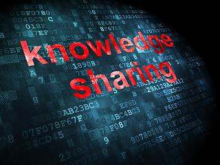 Image showing Education concept: Knowledge Sharing on digital background