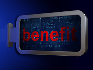 Image showing Finance concept: Benefit on billboard background