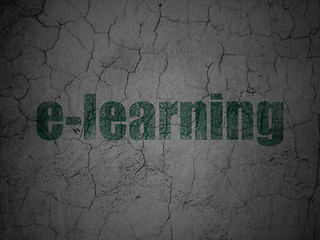 Image showing Education concept: E-learning on grunge wall background