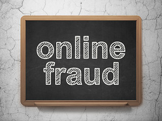 Image showing Safety concept: Online Fraud on chalkboard background