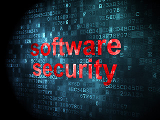 Image showing Privacy concept: Software Security on digital background