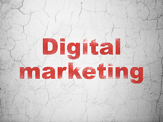 Image showing Marketing concept: Digital Marketing on wall background