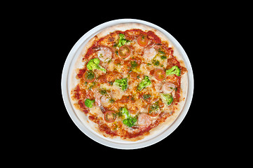 Image showing seafood pizza