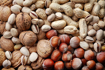 Image showing various nuts background