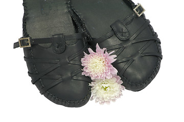 Image showing black slipon shoes