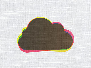 Image showing Cloud on fabric texture background