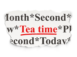 Image showing Timeline concept: Tea Time on Paper background