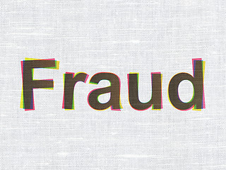 Image showing Security concept: Fraud on fabric texture background