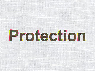 Image showing Safety concept: Protection on fabric texture background