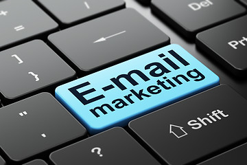 Image showing Advertising concept: E-mail Marketing on computer keyboard