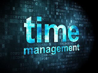 Image showing Timeline concept: Time Management on digital background