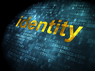 Image showing Safety concept: Identity on digital background