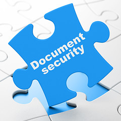 Image showing Privacy concept: Document Security on puzzle background