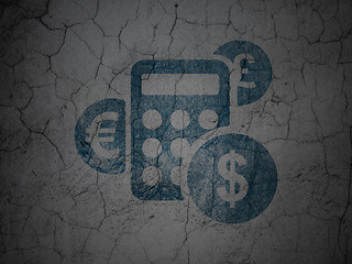 Image showing News concept: Calculator on grunge wall background