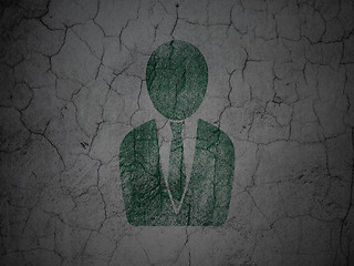 Image showing Law concept: Business Man on grunge wall background