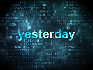 Image showing Time concept: Yesterday on digital background