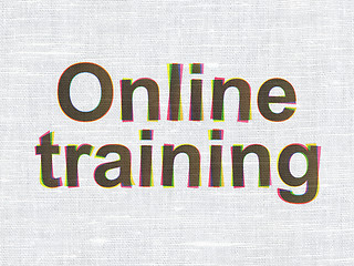 Image showing Education concept: Online Training on fabric texture background