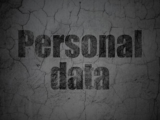 Image showing Personal Data on grunge wall background