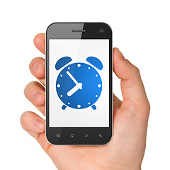 Image showing Time concept: Alarm Clock on smartphone