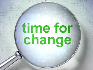 Image showing Time for Change with optical glass