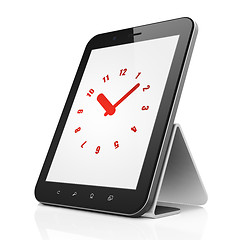 Image showing Time concept: Clock on tablet pc computer