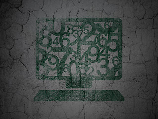 Image showing Education concept: Computer Pc on grunge wall background