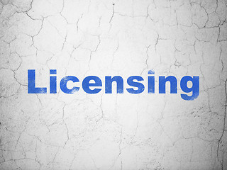 Image showing Law concept: Licensing on wall background