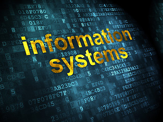 Image showing Data concept: Information Systems on digital background