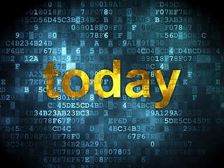 Image showing Time concept: Today on digital background