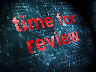Image showing Time for Review on digital background