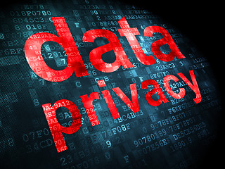 Image showing Protection concept: Data Privacy on digital background