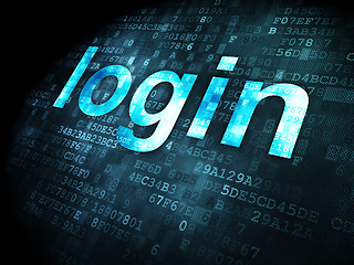 Image showing Safety concept: Login on digital background