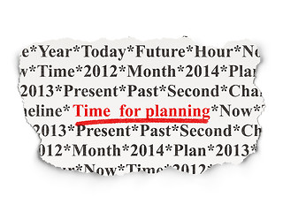 Image showing Timeline concept: Time for Planning on Paper background