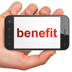 Image showing Business concept: Benefit on smartphone